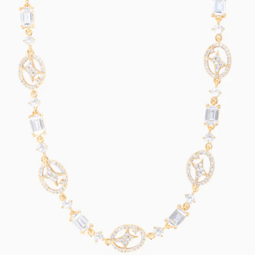 Chaîne Iced signature dorée (18-20")